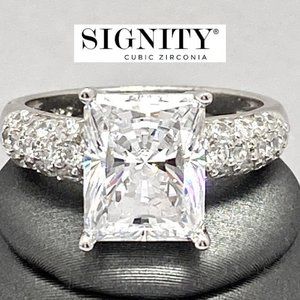 925 Sterling Silver, Signity Diamond CZ Ring
